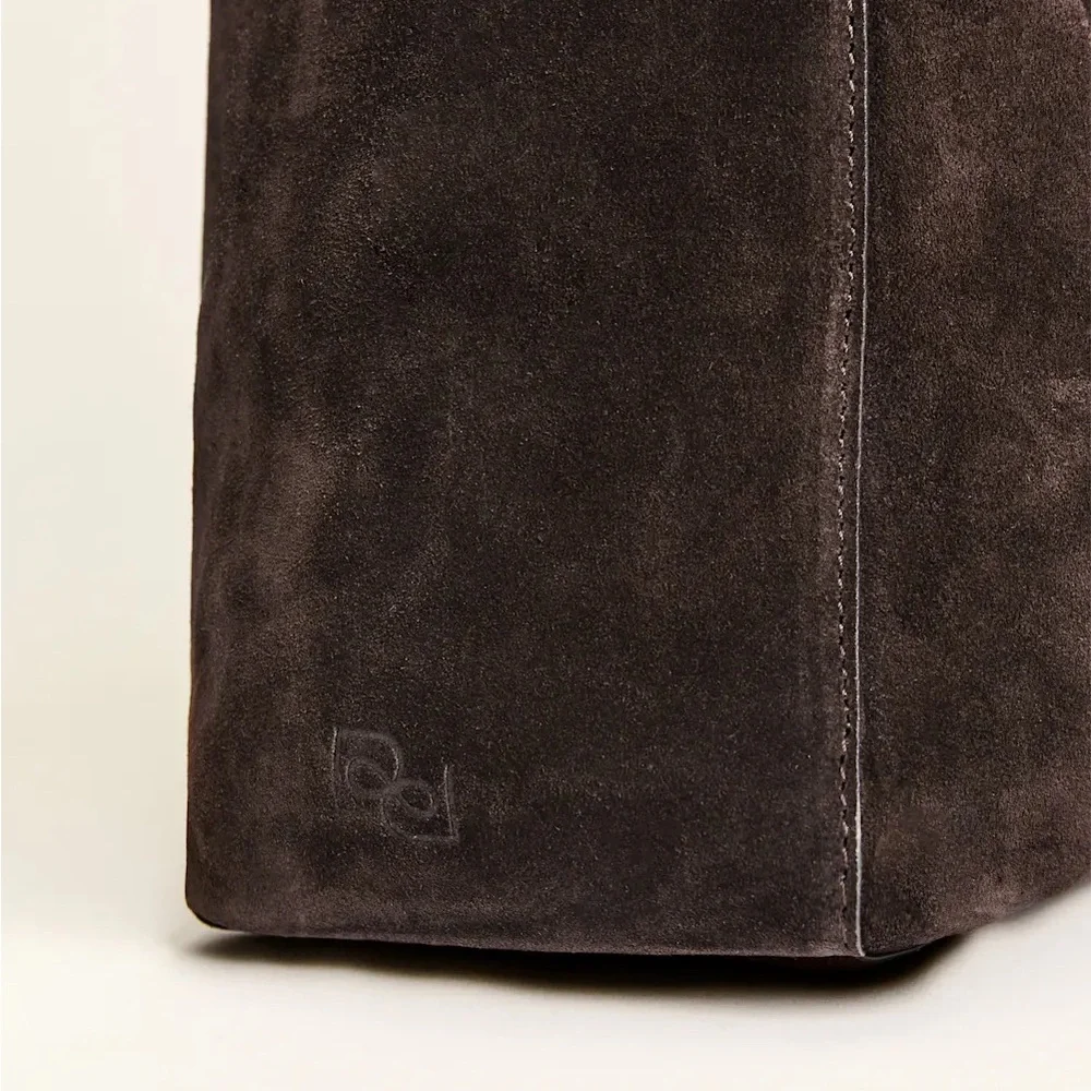 Reformation Medium Brown Suede Vittoria Tote Bag - Picture 3 of 6
